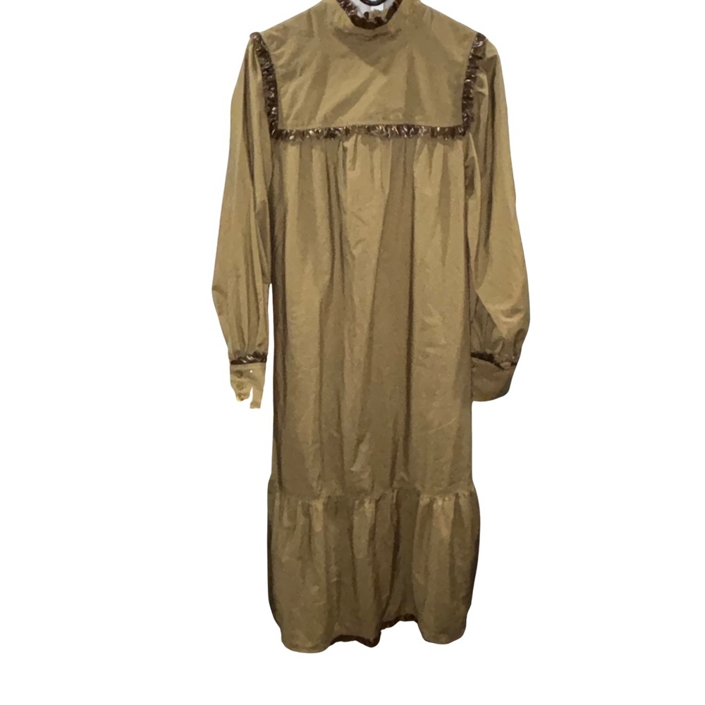 Vintage Style Poplin Dress With Embroidered Ruffles By Venera Arapu